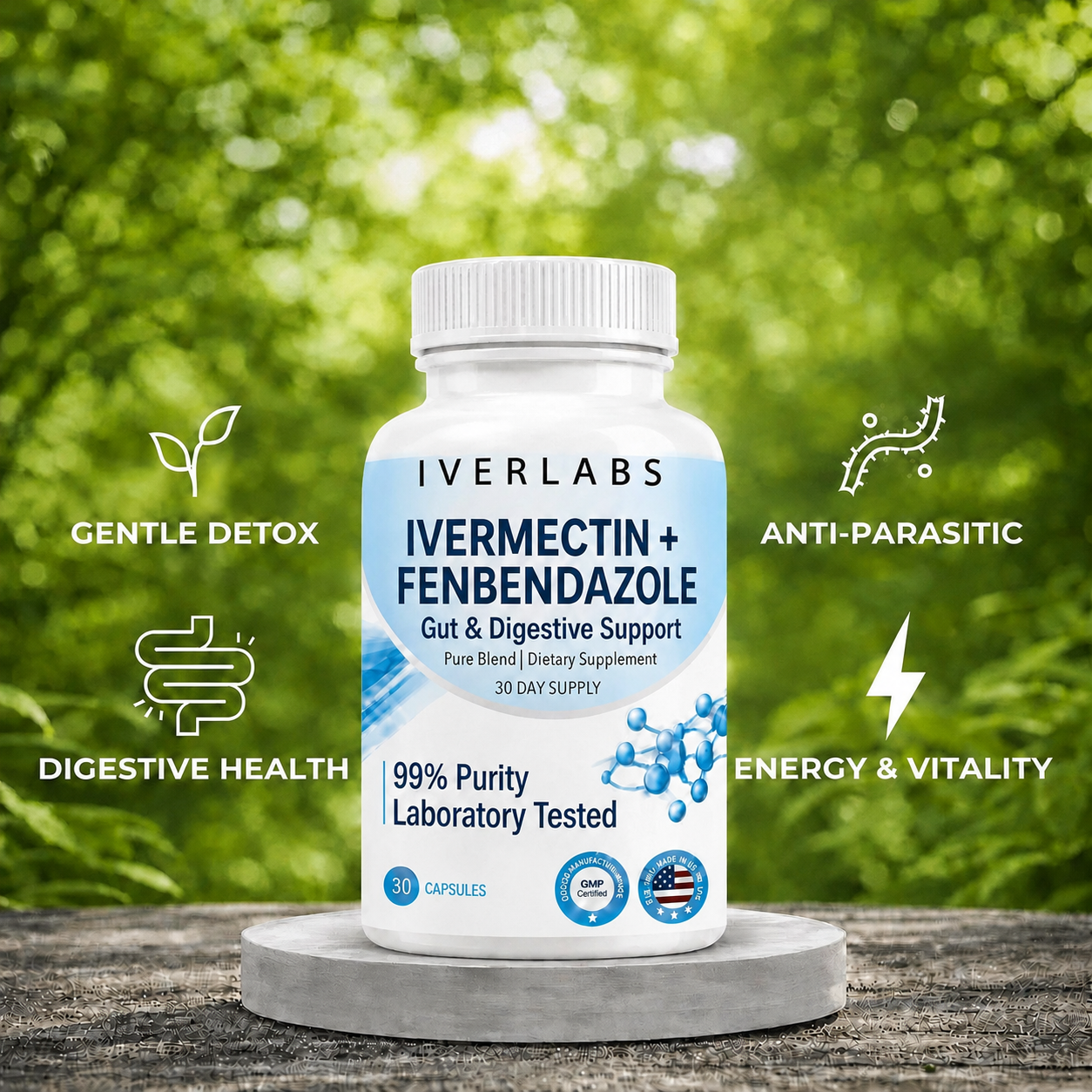 IVERLABS - Gut Detox & Digestive Support 30 Day Supply