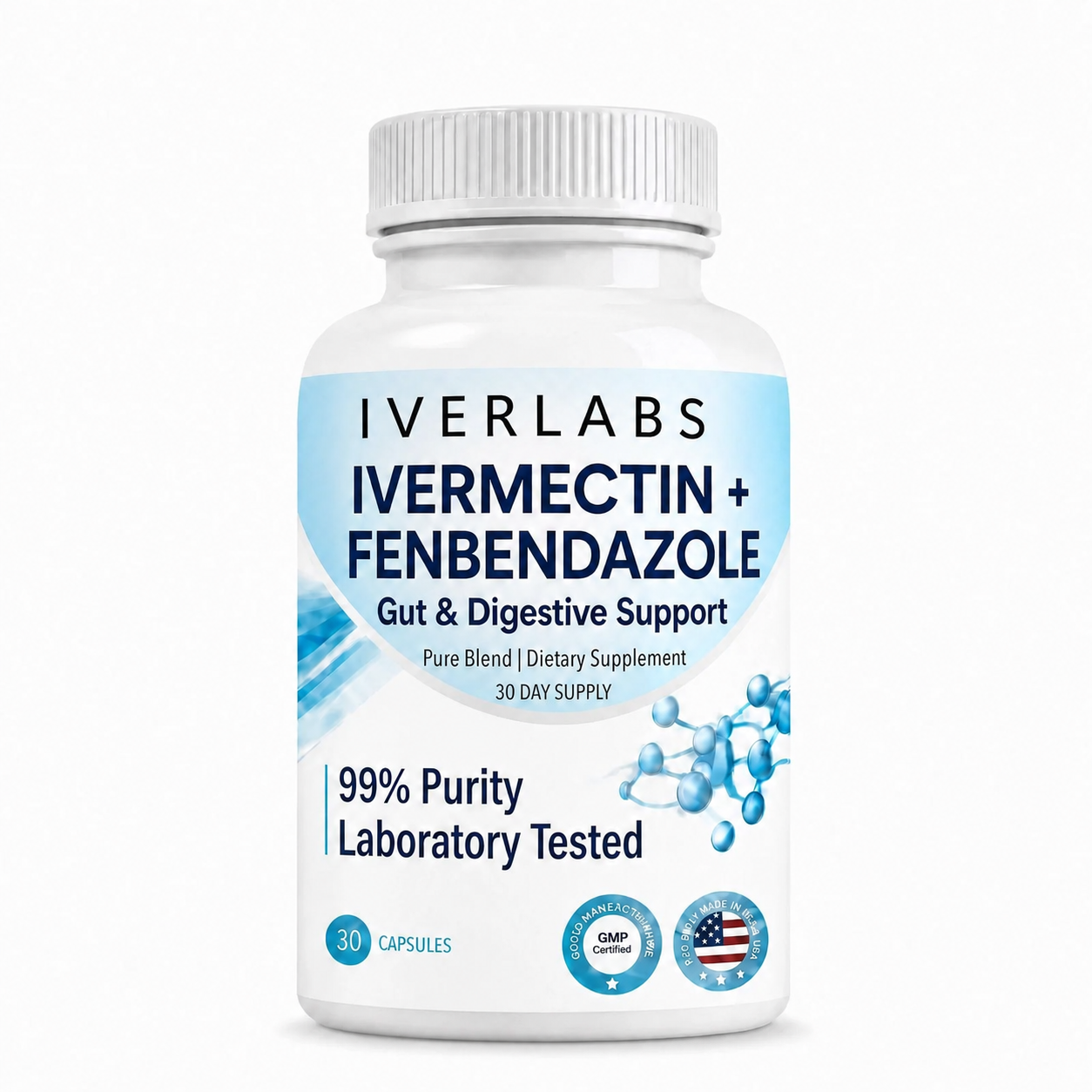 IVERLABS - Gut Detox & Digestive Support 30 Day Supply